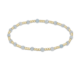 Gemstone Gold Sincerity Pattern 3mm Bead Bracelet - Aquamarine - Enewton - Gaines Jewelers