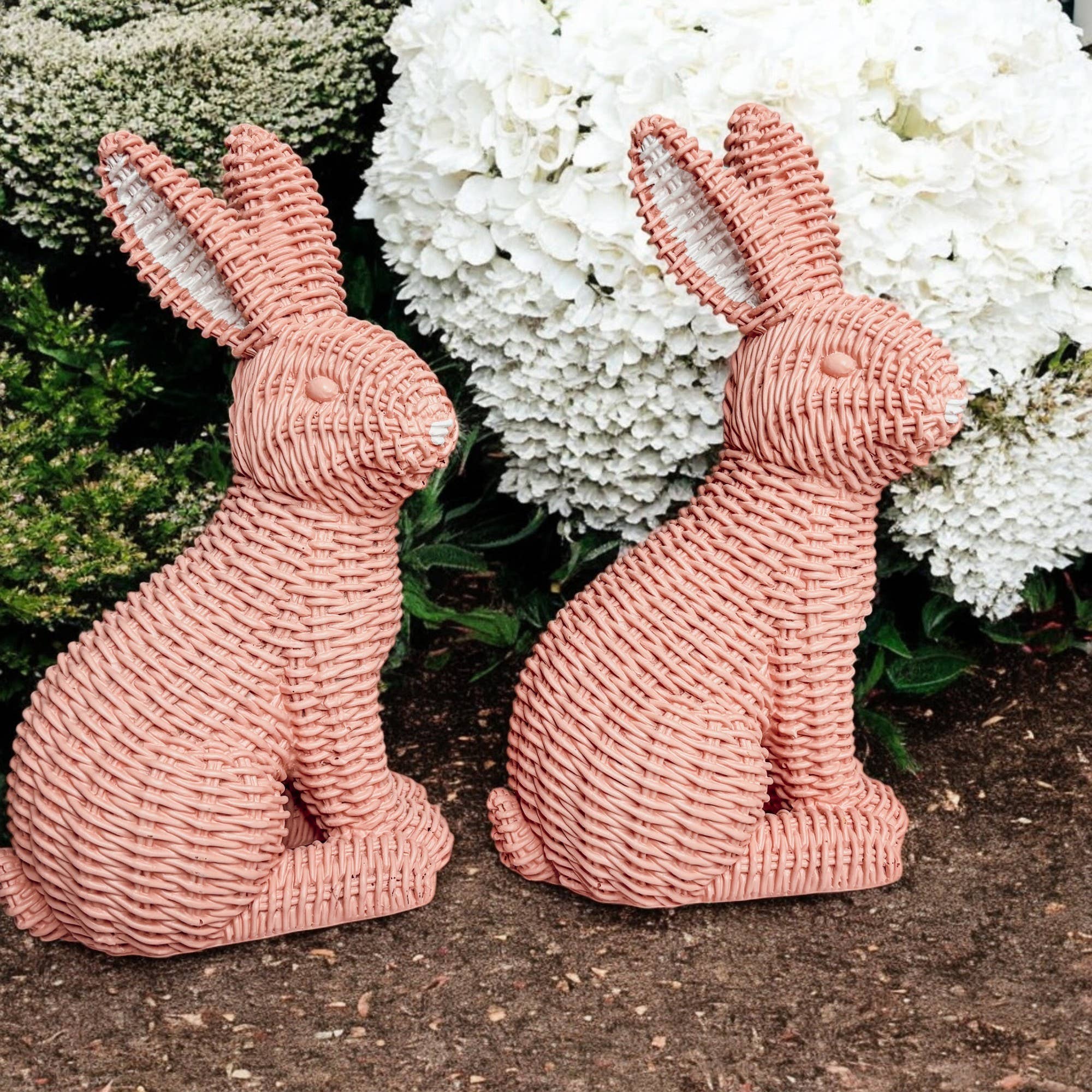 Gia Roma - Bunny Decoration, Farmhouse Easter Rabbit Home Decor Statues: Brown - Gaines Jewelers