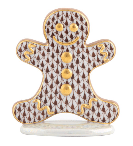 Gingerbread Man in Chocolate - Herend - Gaines Jewelers