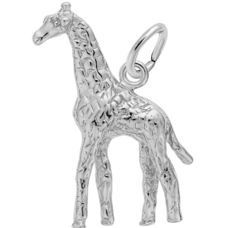 Giraffe Charm Sterling Sliver - Rembrandt Charms - Gaines Jewelers