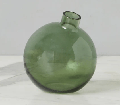 Glass Sphere Bud Vase, Spruce Green - Etu Home - Gaines Jewelers
