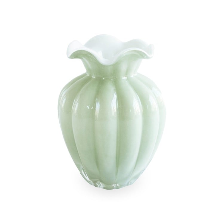 GLASS Vento Medium Vase (Pistachio) - Beatriz Ball - Gaines Jewelers