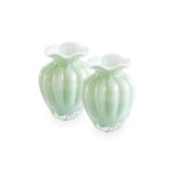 GLASS Vento Small Vase Set of 2 (Pistachio) - Beatriz Ball - Gaines Jewelers
