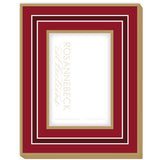 Gold Collegiate Maroon & Dark Maroon Border 4x6 Frame - RosanneBeck Collections - Gaines Jewelers