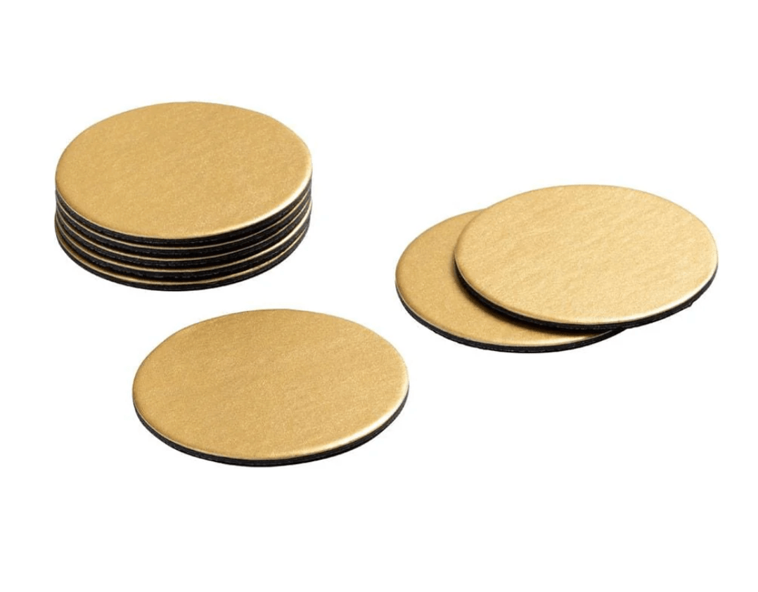 Gold Luster Round Coasters - 8 Per Package - Caspari - Gaines Jewelers