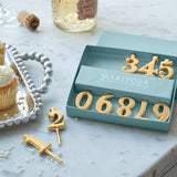 Gold Number Candle Holder Set - Mariposa - Gaines Jewelers