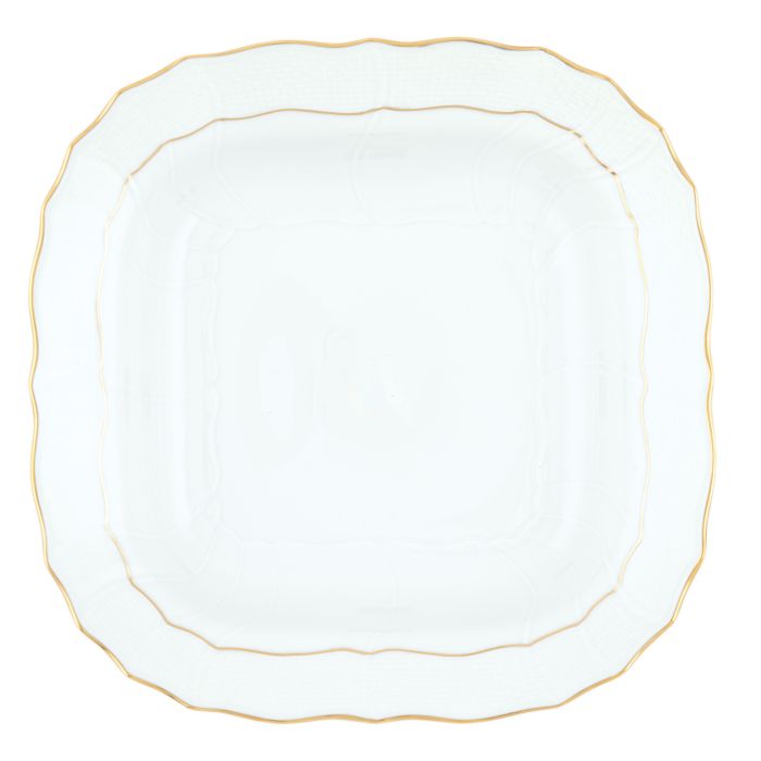 Golden Edge Square Fruit Dish - Herend - Gaines Jewelers