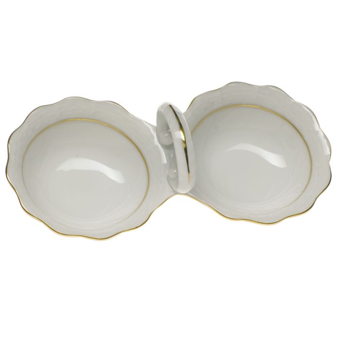 Golden Edge Twin Salt - Herend - Gaines Jewelers