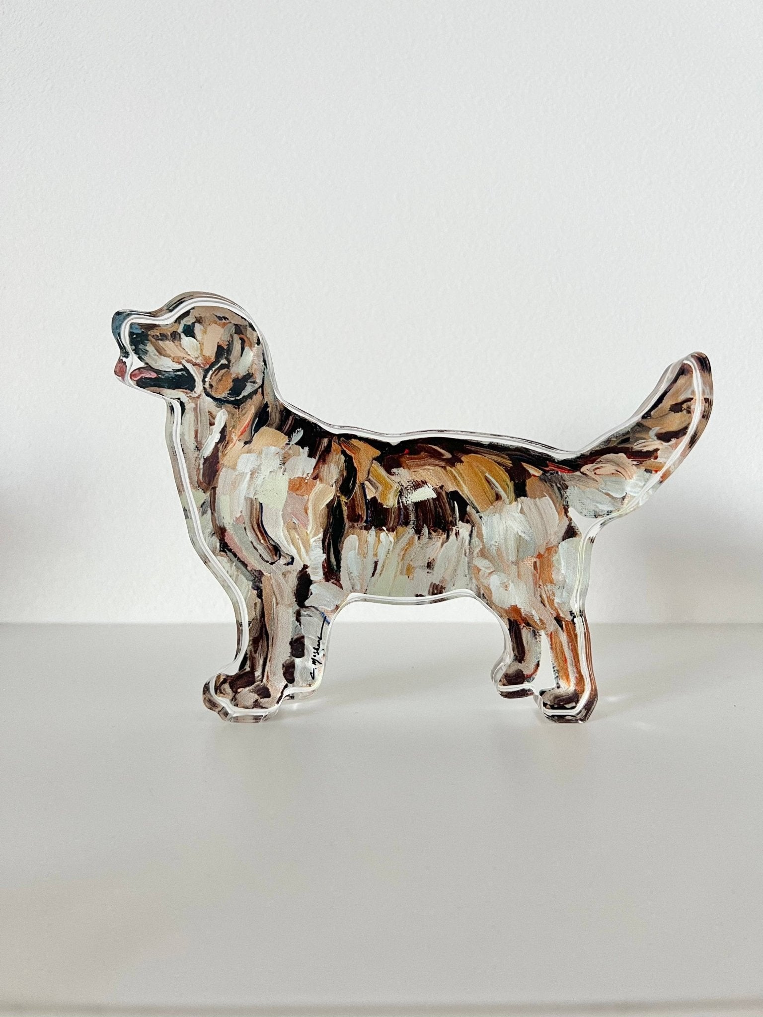 Golden Retriever Acrylic - Chelsea McShane Art - Gaines Jewelers