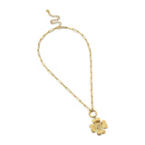 Gracewear Collection - Gold paperclip choker with flower charm - Gaines Jewelers