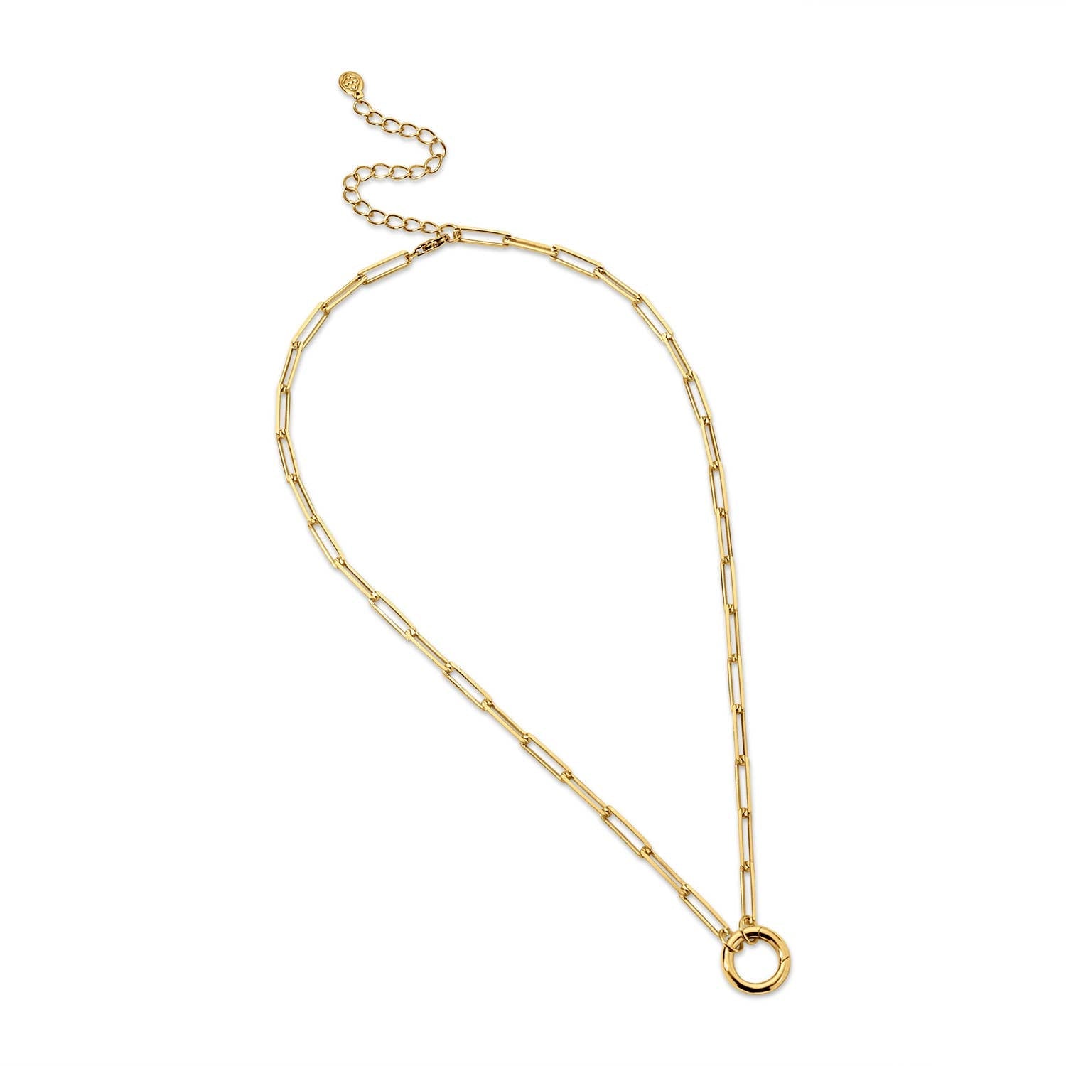 Gracewear Collection - Gold paperclip choker with flower charm - Gaines Jewelers