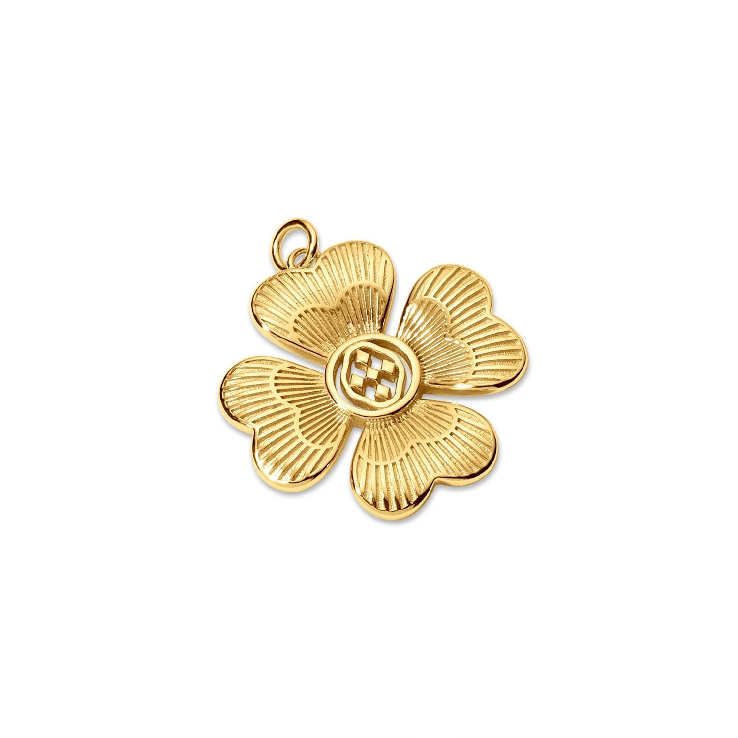 Gracewear Collection - Gold paperclip choker with flower charm - Gaines Jewelers