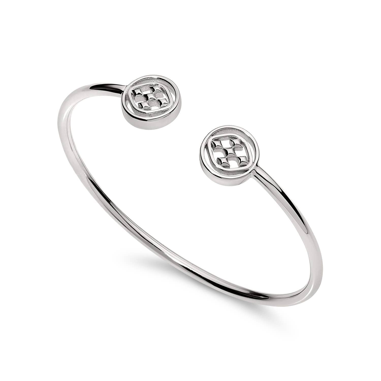 Gracewear Collection - Medallion large bangle bracelet: Gold Vermeil - Gaines Jewelers