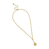 Gracewear Collection - Medallion paperclip lariat: Gold Vermeil - Gaines Jewelers