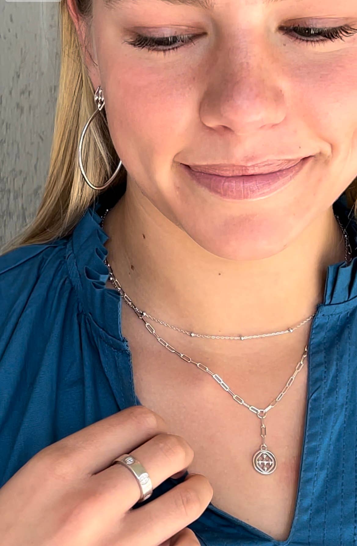 Gracewear Collection - Medallion paperclip lariat: Gold Vermeil - Gaines Jewelers
