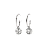 Gracewear Collection - Medallion small hoop earrings: Gold Vermeil - Gaines Jewelers