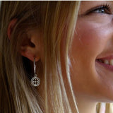 Gracewear Collection - Medallion small hoop earrings: Gold Vermeil - Gaines Jewelers