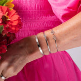 Gracewear Collection - Shield embossed bangle bracelet: Gold Vermeil - Gaines Jewelers