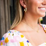 Gracewear Collection - Shield embossed earrings: Gold Vermeil - Gaines Jewelers