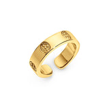 Gracewear Collection - Shield embossed ring: Gold Vermeil - Gaines Jewelers
