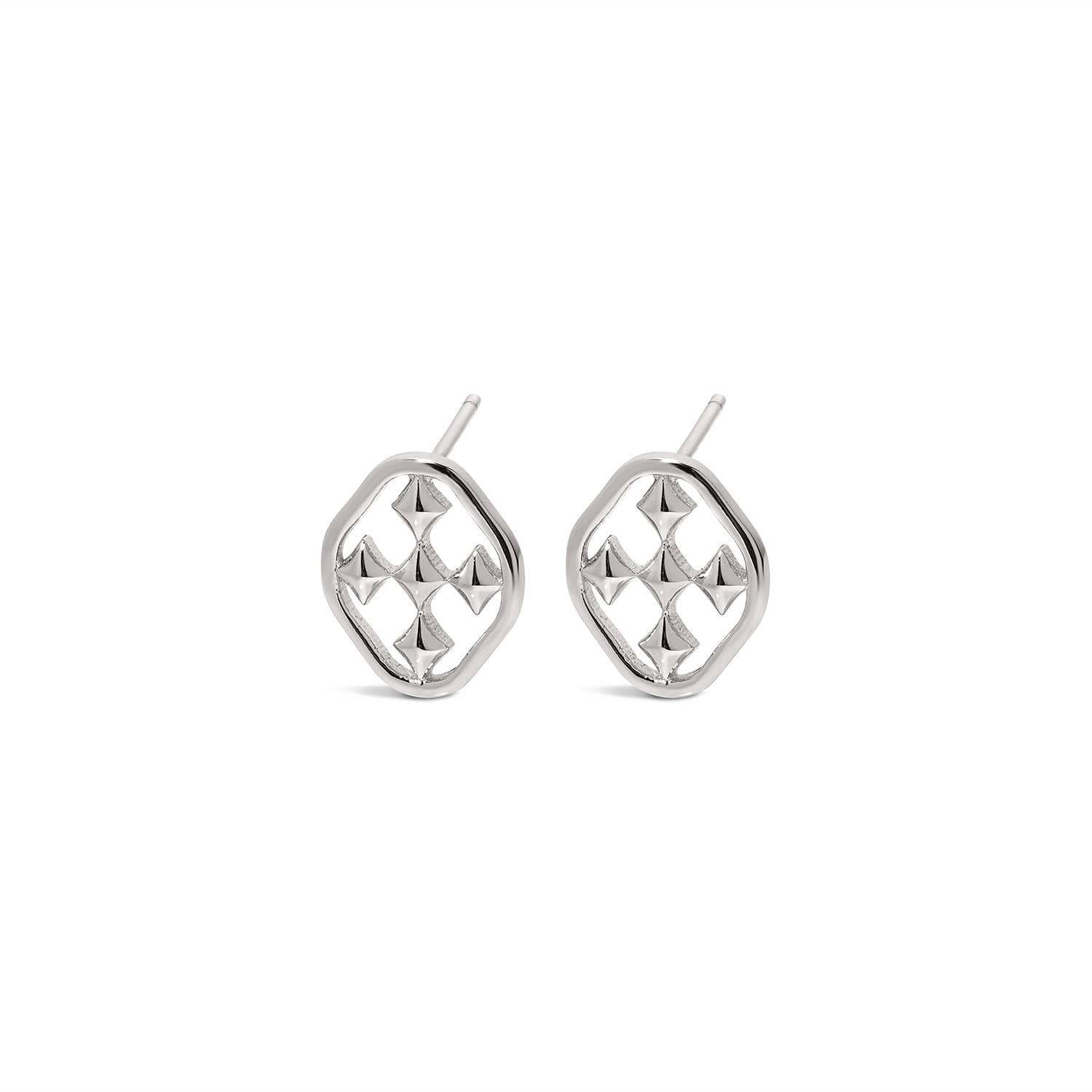 Gracewear Collection - Shield post earrings: Gold Vermeil - Gaines Jewelers