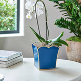 Gracie Scarlett Square Cachepot Planter Blue: Blue / 6 inch - Jaye's Studio - Gaines Jewelers