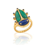 Grande Ring - Lapis/Malachite- Capucine De Wulf - Gaines Jewelers