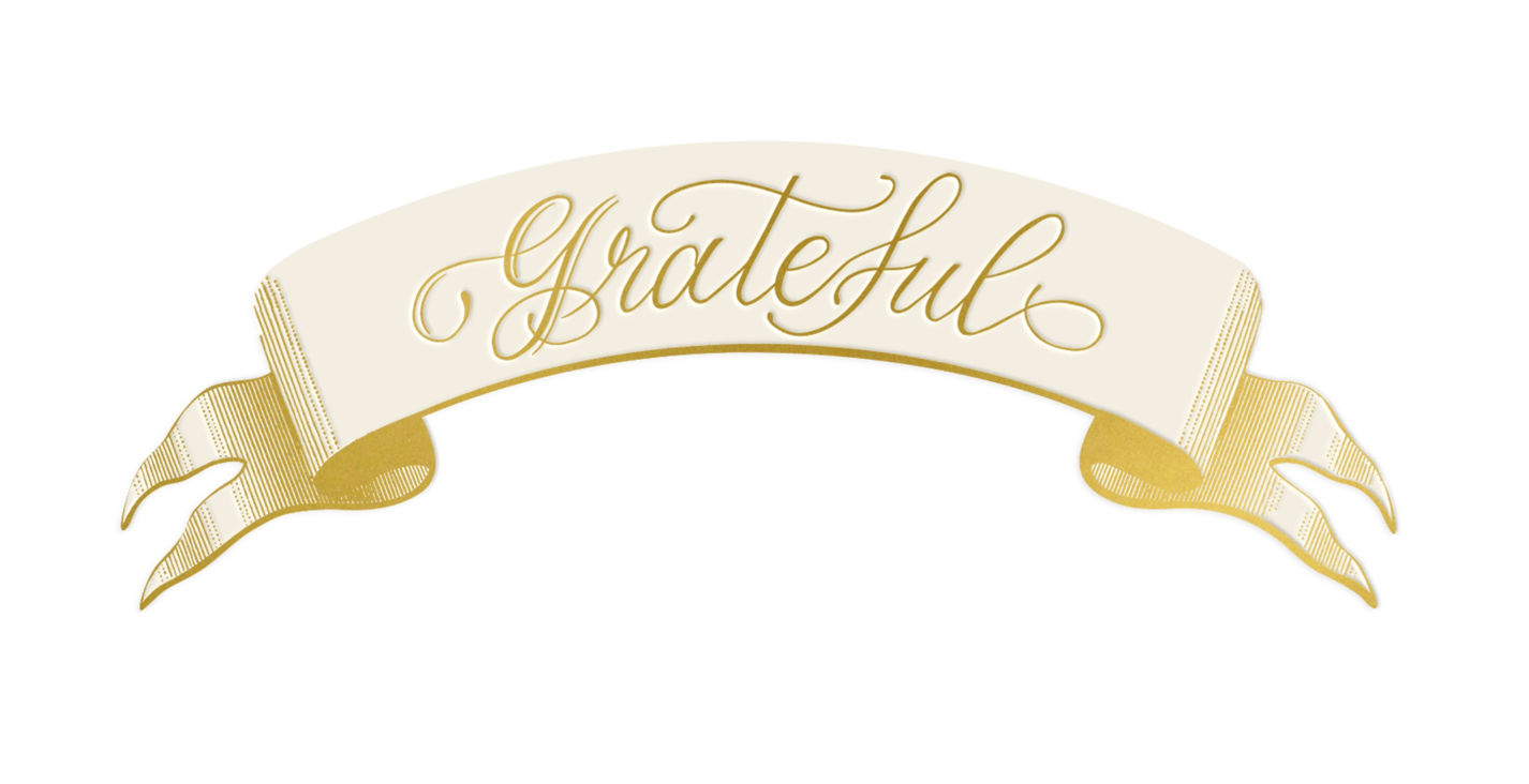 Grateful Banner Table Accent - pack of 12 - Hester & Cook - Gaines Jewelers
