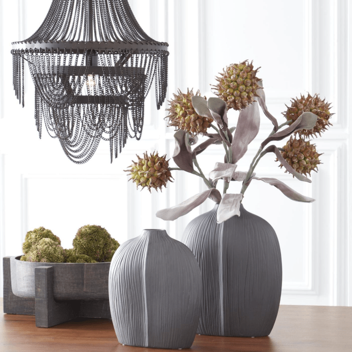 Green & Burgundy Eva Double Spike Pod Stem 38 Inch - K&K Interiors - Gaines Jewelers