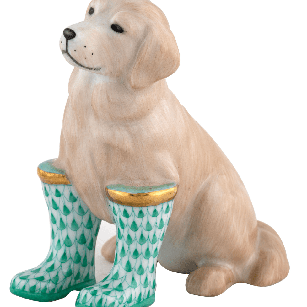 Green Rainy Day Retriever - Herend - Gaines Jewelers