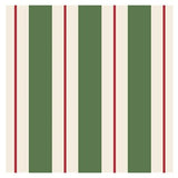 Green & Red Awning Stripe Cocktail Napkin - Pack of 20 - Hester & Cook - Gaines Jewelers