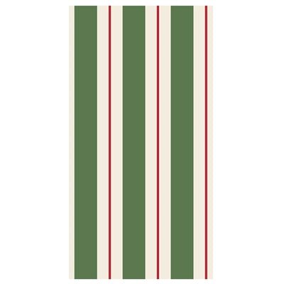 Green & Red Awning Stripe Guest Napkin - Pack of 16 - Hester & Cook - Gaines Jewelers