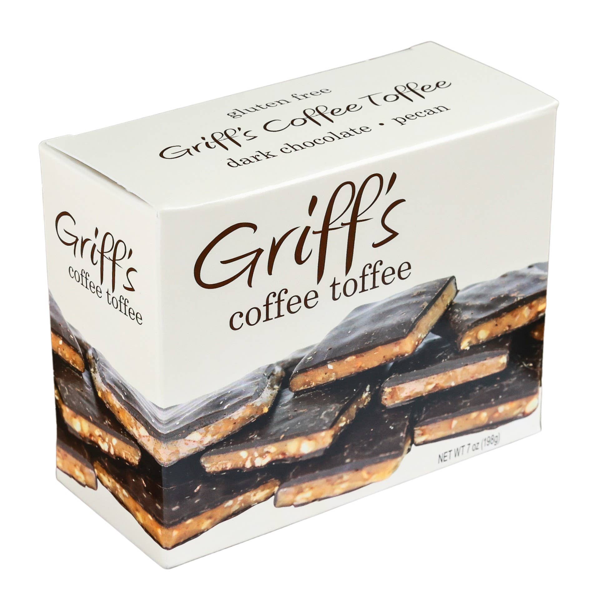Griff's Toffee - Griff's Coffee Toffee - 7oz Dark Chocolate Toffee - Gaines Jewelers