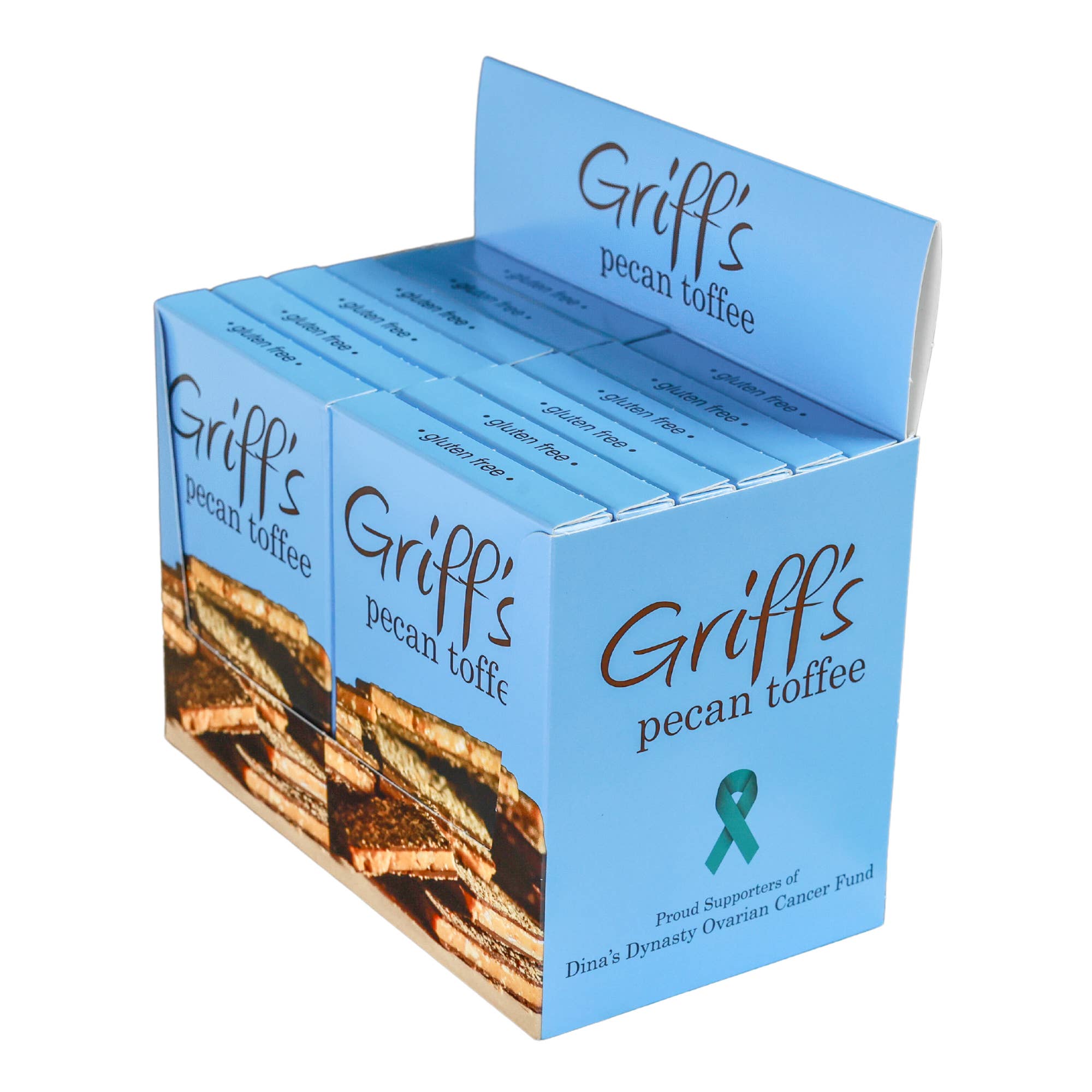 Griff's Toffee - Griff's Pecan Toffee - 2oz Dark Chocolate Toffee - Gaines Jewelers