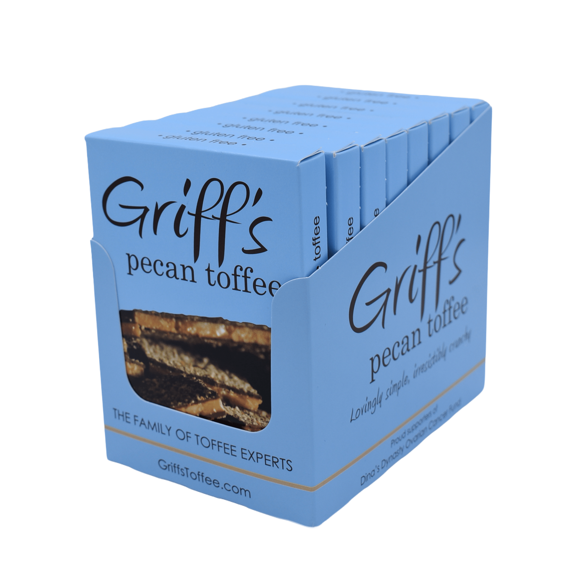 Griff's Toffee - Griff's Pecan Toffee - 2oz Dark Chocolate Toffee - Gaines Jewelers