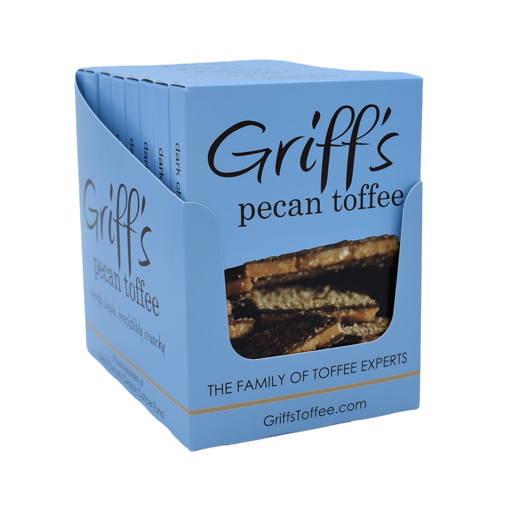 Griff's Toffee - Griff's Pecan Toffee - 2oz Dark Chocolate Toffee - Gaines Jewelers