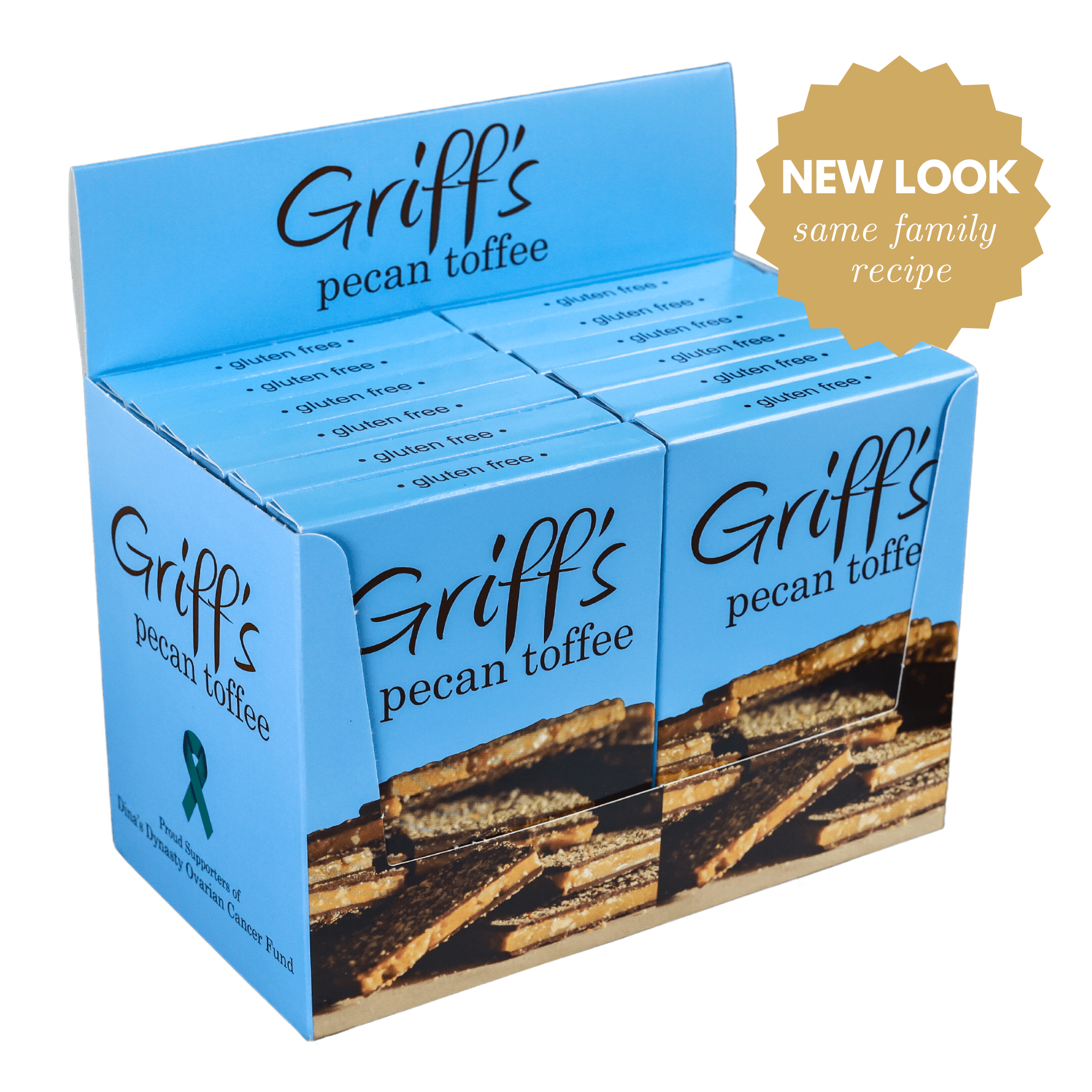 Griff's Toffee - Griff's Pecan Toffee - 2oz Dark Chocolate Toffee - Gaines Jewelers
