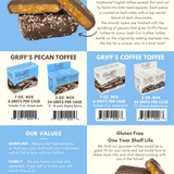 Griff's Toffee - Griff's Pecan Toffee - 7oz Dark Chocolate Toffee - Gaines Jewelers