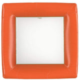Grosgrain Deep Orange Square Dinner Plates - Caspari - Gaines Jewelers