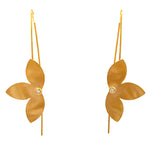 Half Flower 14kt Yellow Gold Earring - Marika - Gaines Jewelers