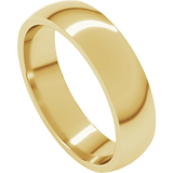 Half Round Comfort Fit Wedding Band 5mm Lightweight 14k Yellow Gold - Stuller - Gaines Jewelers