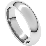 Half Round Comfort Fit Wedding Band 5mm Standard Weight 14k White Gold - Stuller - Gaines Jewelers