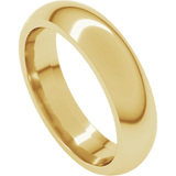 Half Round Comfort Fit Wedding Band 5mm Standard Weight 14k Yellow Gold - Stuller - Gaines Jewelers