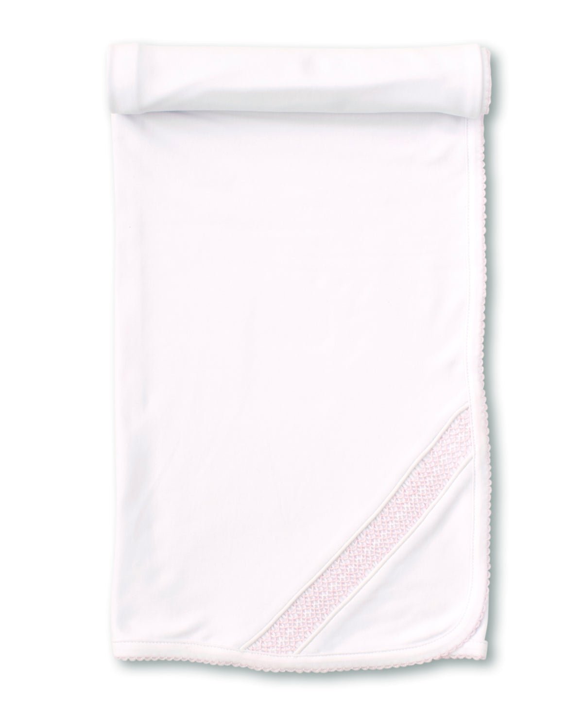 Hand Smocked CLB Charmed White/Pink Blanket- Kissy Kissy - Gaines Jewelers
