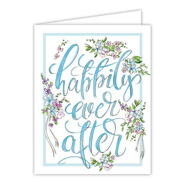 Happily Ever After with Purple Flowers Greeting Card - RosanneBeck Collections - Gaines Jewelers