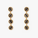 Harper Round Bezel Drop Earring - Brackish - Gaines Jewelers