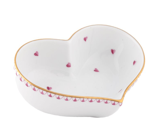 Heart Bowl in Raspberry - Herend - Gaines Jewelers