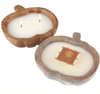 Heirloom Pumpkin 2 Wick Small Pumpkin Dough Bowl - Lux Fragrances - Gaines Jewelers