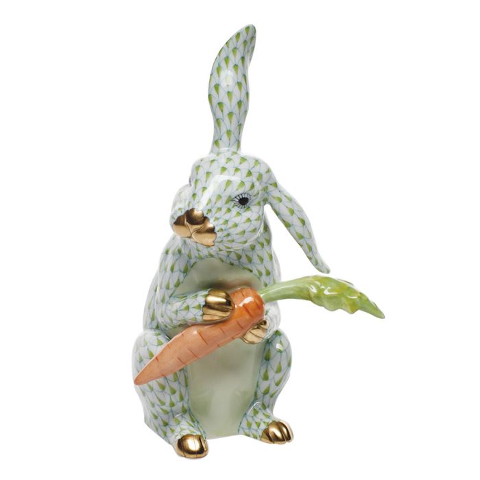 Herend Large Bunny with Carrot - Gaines Jewelers