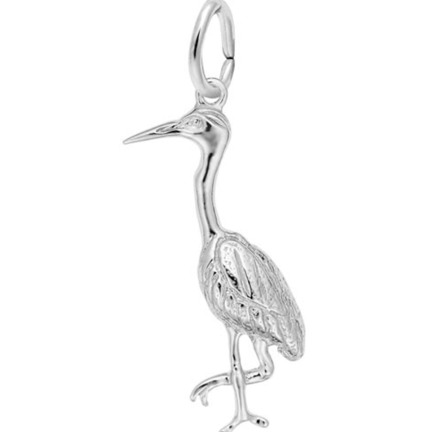 Heron Charm Sterling Sliver - Rembrandt Charms - Gaines Jewelers
